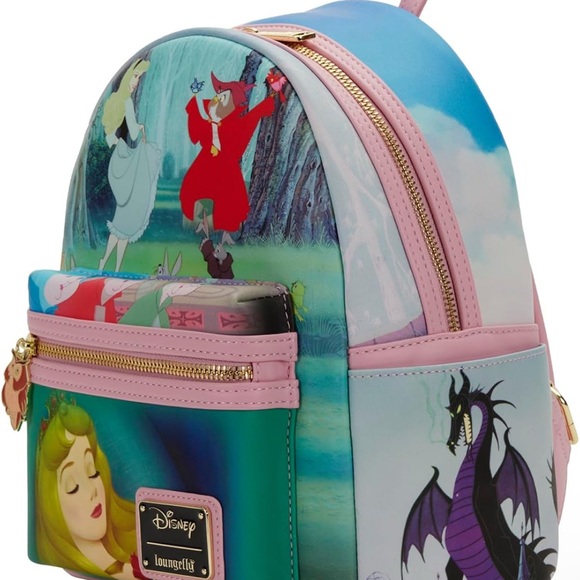 Disney Sleeping Beauty Scenes Loungefly Mini Backpack - Picture 4 of 8